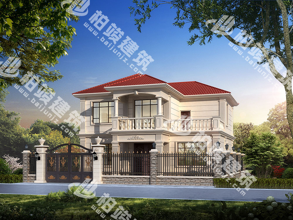 二層農(nóng)村自建房設(shè)計圖，帶私家庭院，童話般的鄉(xiāng)村墅居