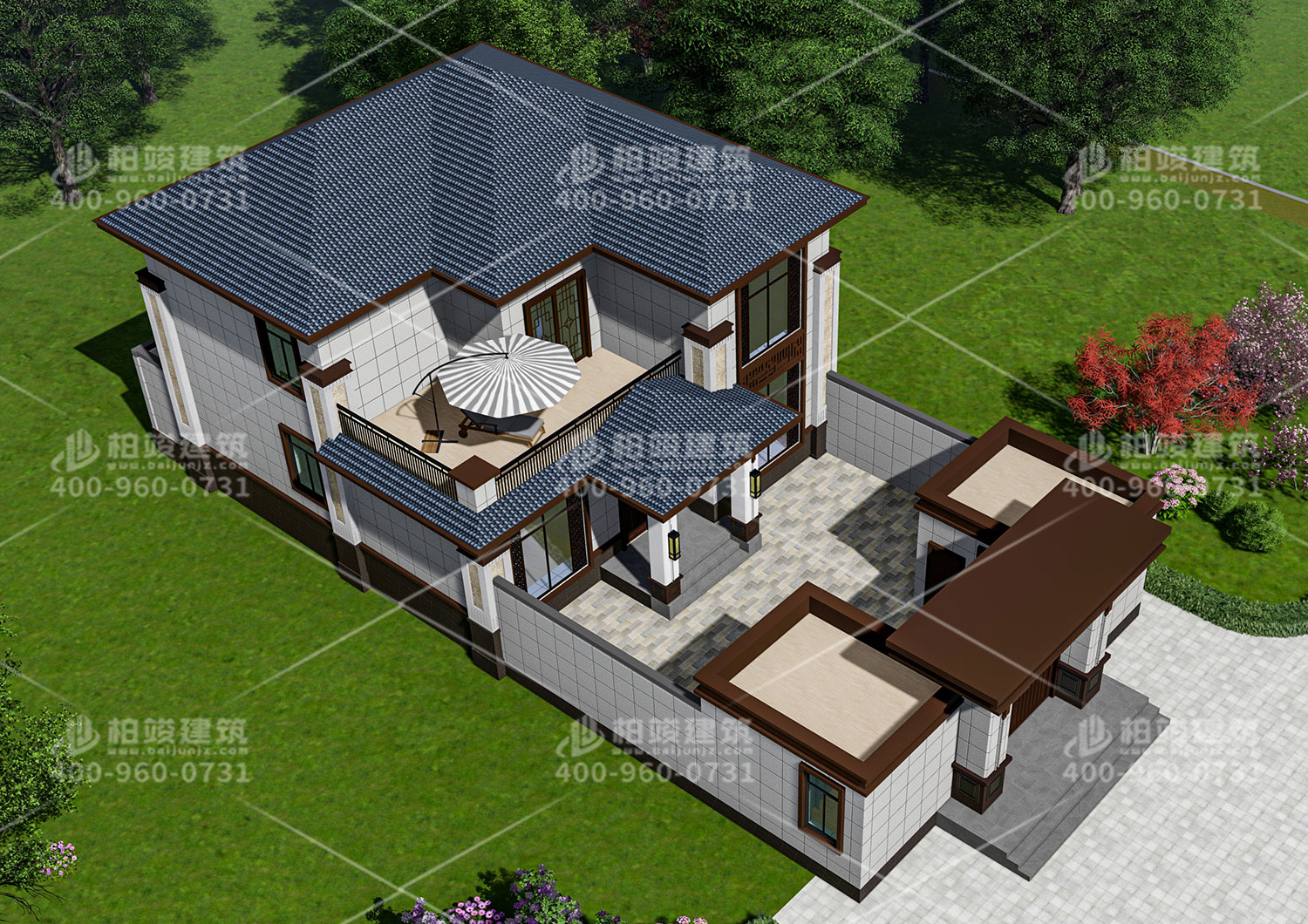 農(nóng)村房子設(shè)計(jì)圖紙，帶院子別墅設(shè)計(jì)