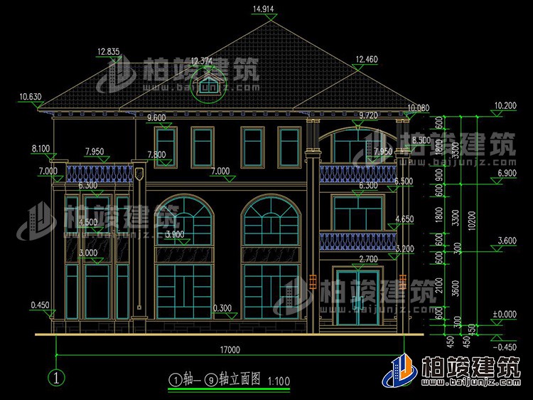 2019新農(nóng)村歐式別墅設(shè)計(jì)圖，三層自建房大氣漂亮別墅BZ368-簡歐風(fēng)格