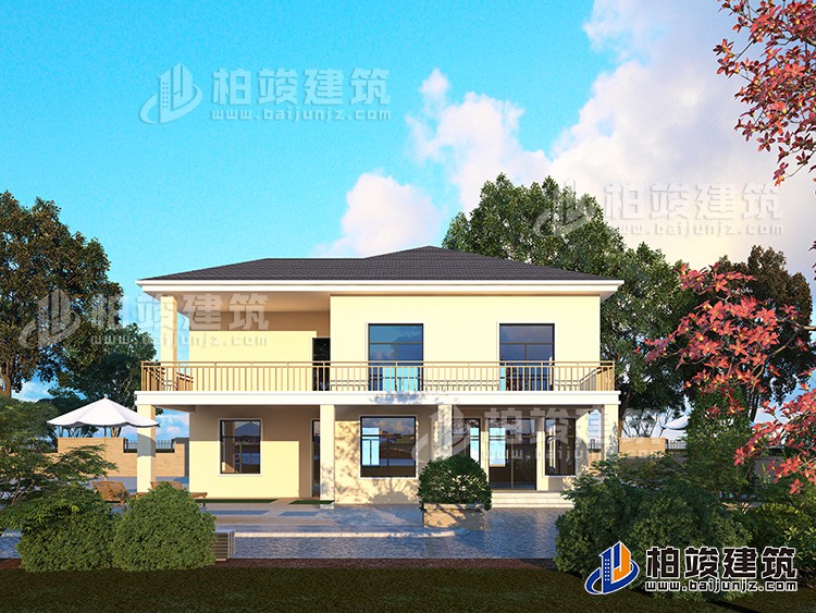農(nóng)村二層自建房屋設(shè)計圖帶堂屋、車庫BZ292-現(xiàn)代風(fēng)格