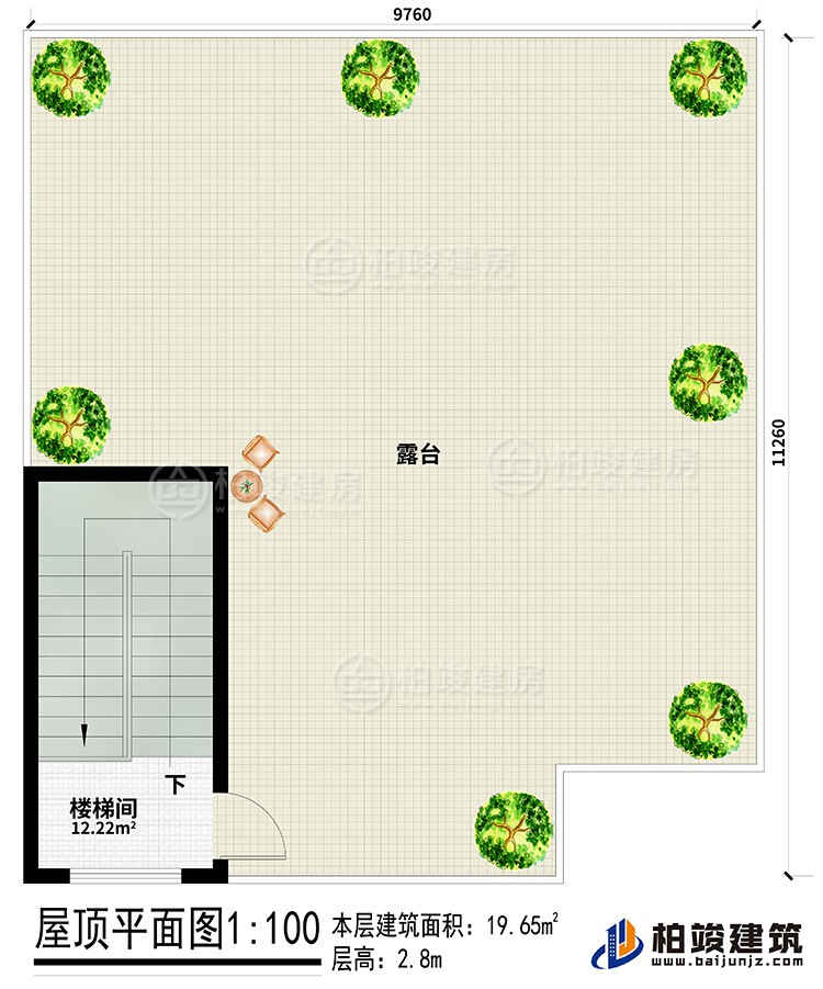 三層：樓梯間、露臺