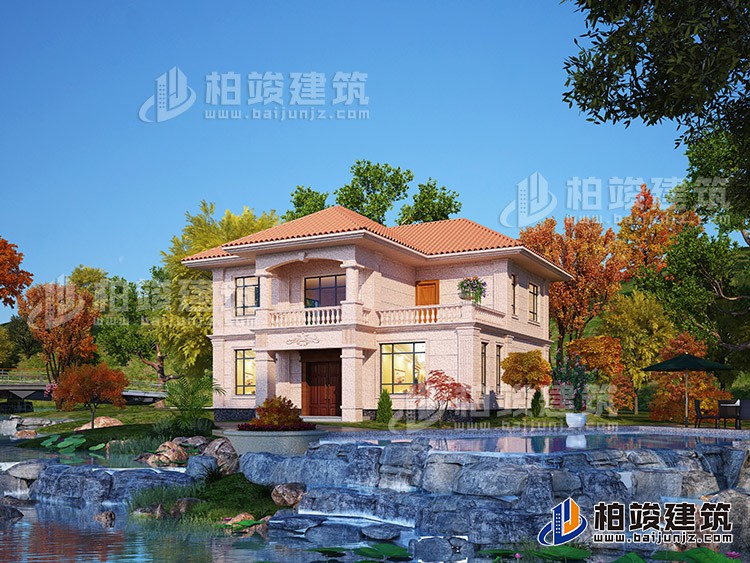經(jīng)典戶(hù)型二層農(nóng)村小別墅設(shè)計(jì)圖，造價(jià)25萬(wàn)內(nèi)BZ2512-簡(jiǎn)歐風(fēng)格
