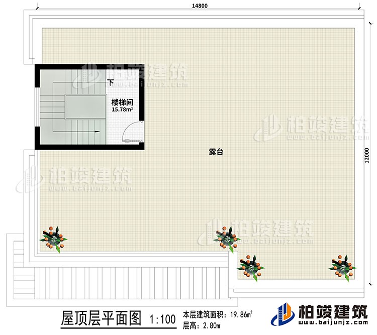 屋頂：樓梯間、露臺(tái)